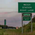 Weigh,Station,Sign,On,Interstate,44,In,Oklahoma,Indicating,The